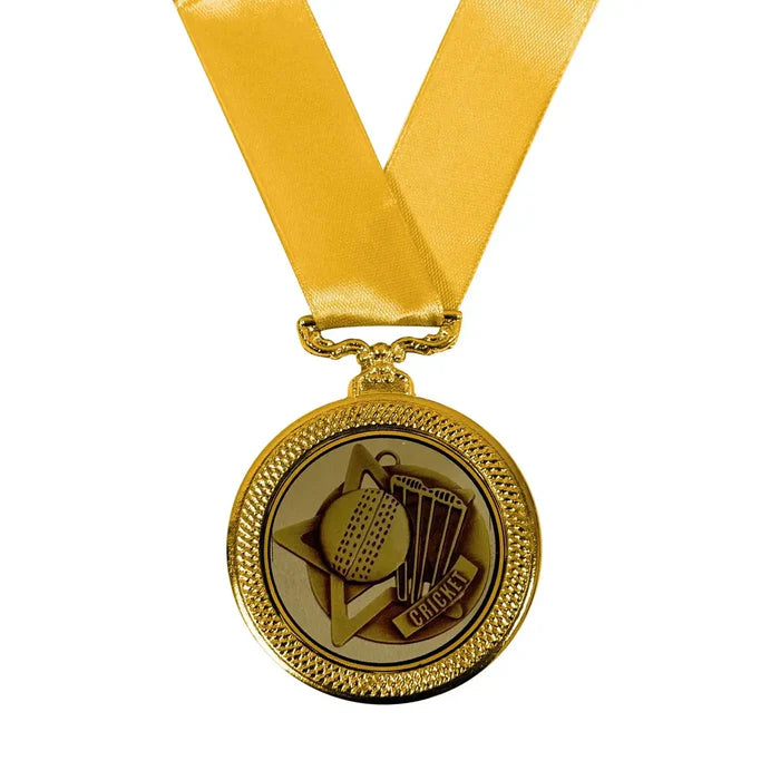 Cricket Medal Star 60mm – Gold