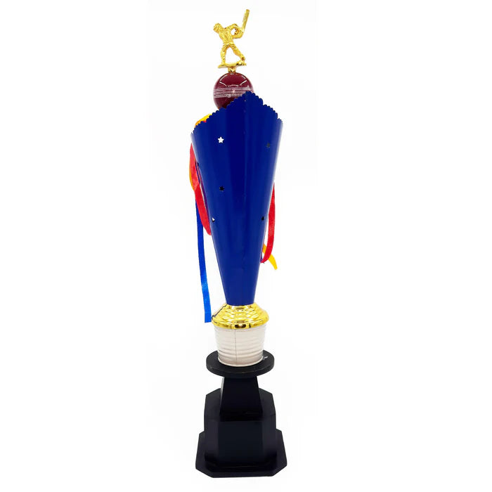 Crown's Blue And Gold Butterfly Streak Cricket Trophy – view 10