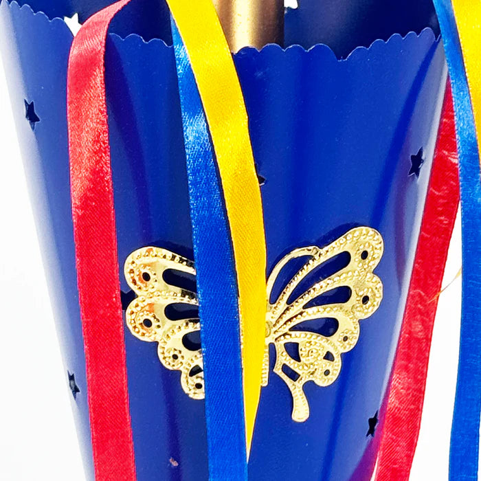 Crown's Blue And Gold Butterfly Streak Cricket Trophy – view 3