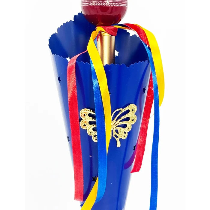 Crown's Blue and Gold Butterfly Streak Cricket Trophy Pair – view 5