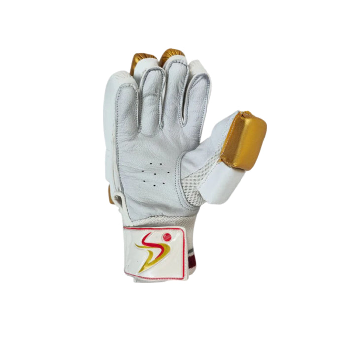 Ds White /Gold Junior Batting Gloves