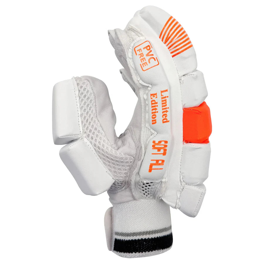 DS 1.1 L.E Batting Gloves White/Orange Cricket Batting Equipment – view 6