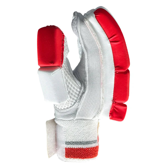 DS 1.3 Junior Batting Gloves White/Red Cricket Batting Equipment – view 4