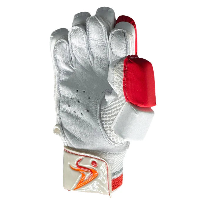 DS 1.3 Junior Batting Gloves White/Red Cricket Batting Equipment – view 5