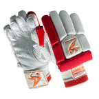 DS 1.3 Junior Batting Gloves White/Red Cricket Batting Equipment