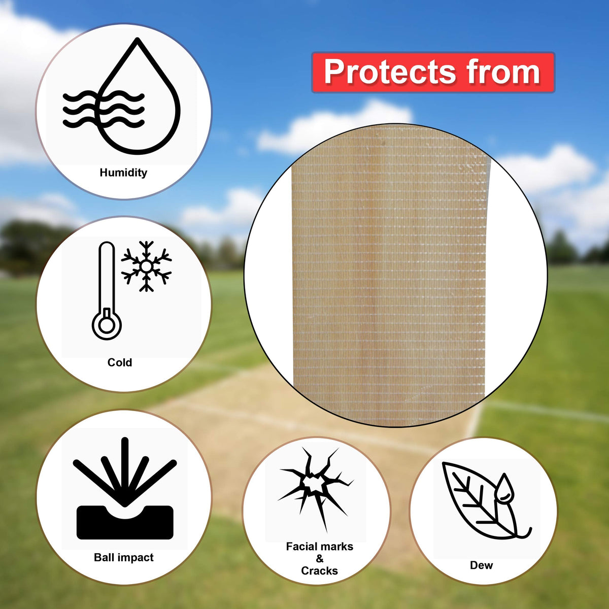 DS Cricket Bat Protector Sheet – view 2