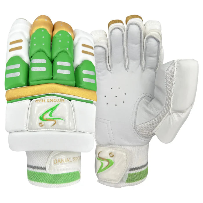 DS Cricket Batting Gloves Green/Gold