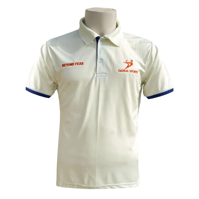 Ds Cricket Half Sleves Shirt off White
