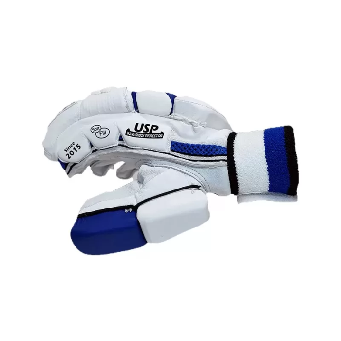 DS D 1.0 White/Blu Batting Gloves Adult Cricket Batting Equipment – view 5