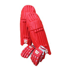 DS Red Cricket Pads & Gloves Set