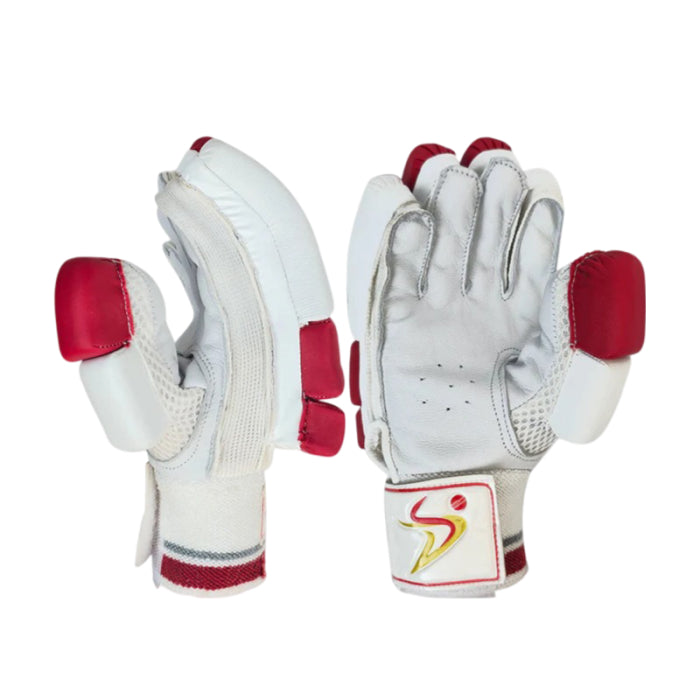 DS Red/White 1.0 Batting Cricket Gloves Junior – view 3