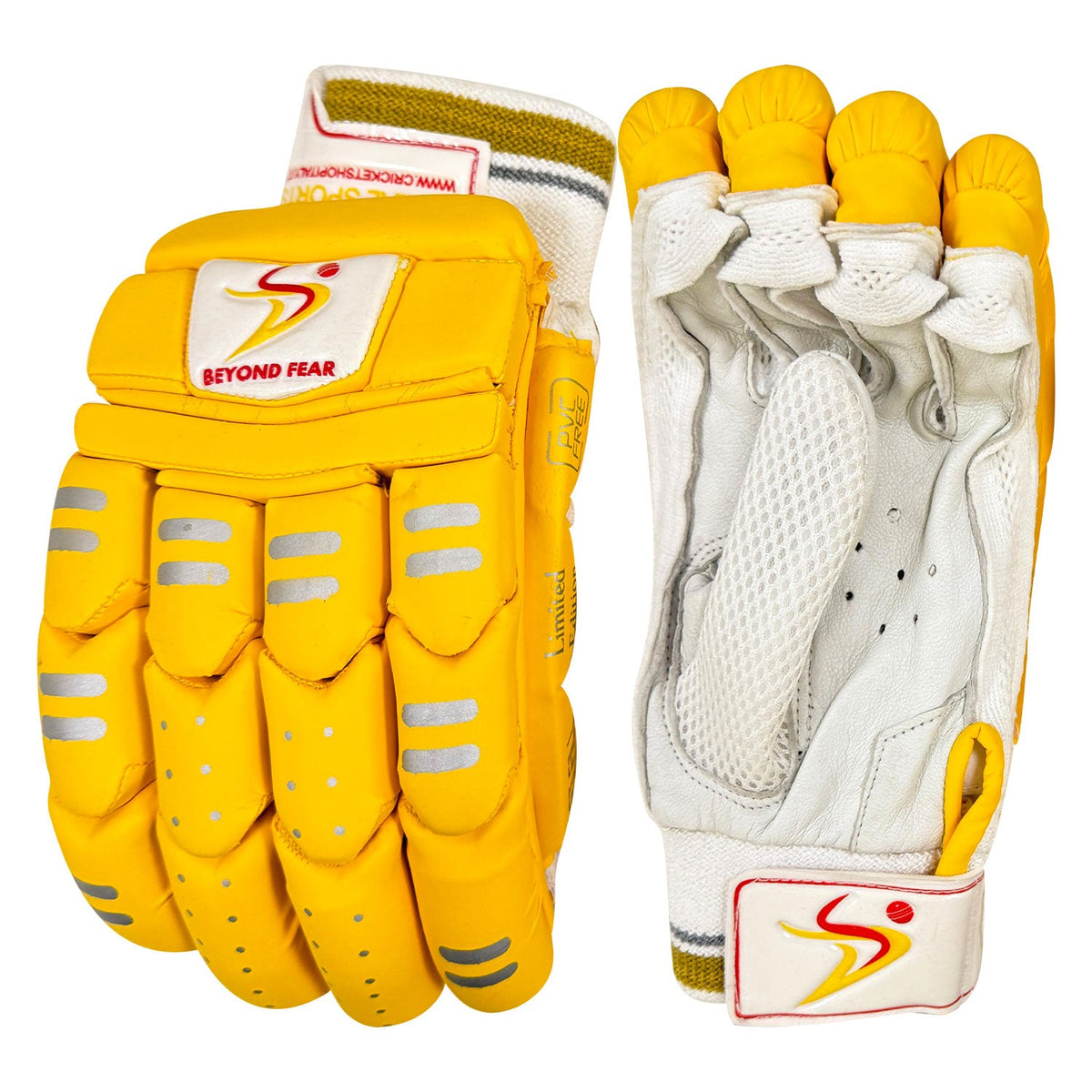 DS Yellow Batting Gloves (Adult) Cricket Batting Equipment – view 2
