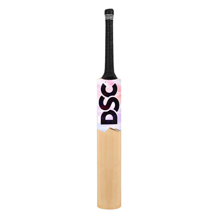 DSC Condor Scud Kashmir Willow Cricket Bat back view highlighting pronounced bow and spine
