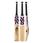 DSC Condor Scud Kashmir Willow Cricket Bat front view showing clear face tape and full blade
