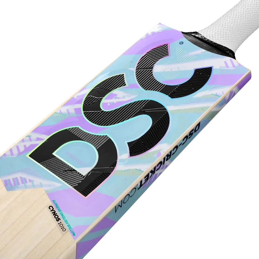 Cynos 1010 English Willow Cricket Bat in use by player on field