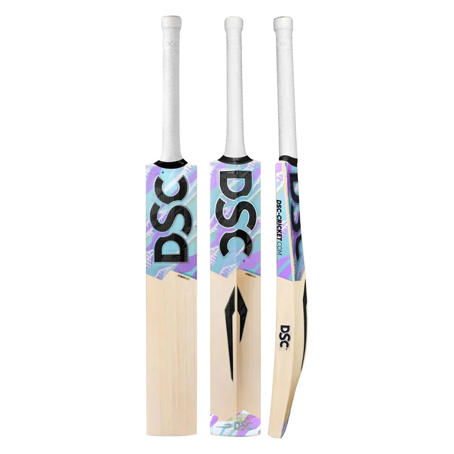 Cynos 1010 English Willow Cricket Bat front view with massive edges