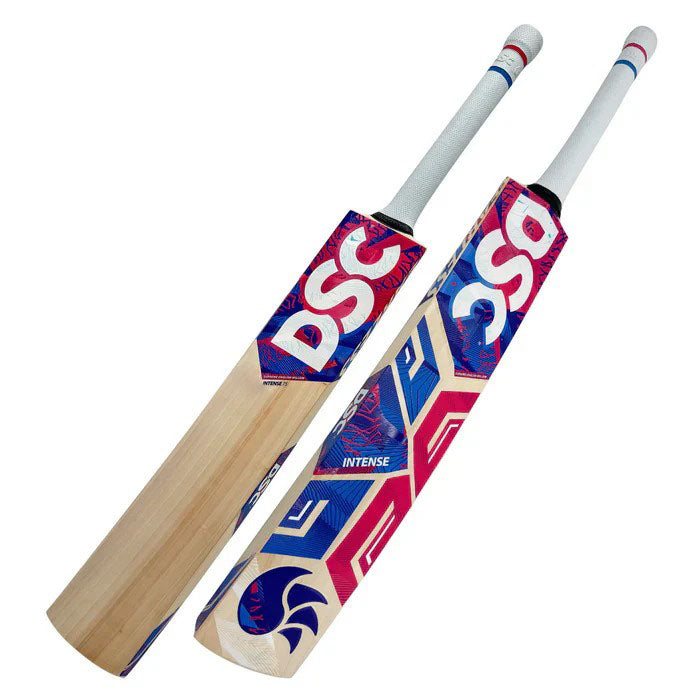 Full front view of the DSC Intense 75 English Willow Cricket Bat available at Cricketer Point.