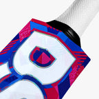 Detail shot of thick drive zone edges on DSC Intense Attitude English Willow Cricket Bat
