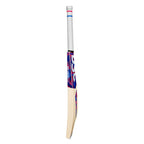 Image highlighting the large sweet spot and protective toe guard of the cricket bat.

