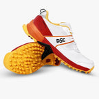 DSC Jaffa Neo cricket shoes in a multi-color design with spiked soles.