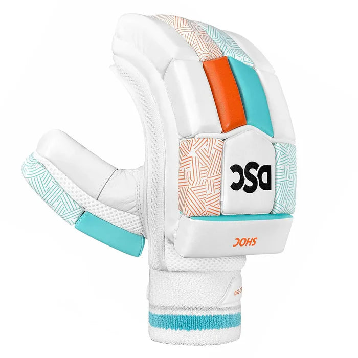 DSC Shoc Cricket Batting Gloves Fibre Protection Exposed Fingers Reinforced Safety