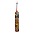 GA Long Sixer Red Tennis Bat blade edge close-up showing premium Pakistani craftsmanship
