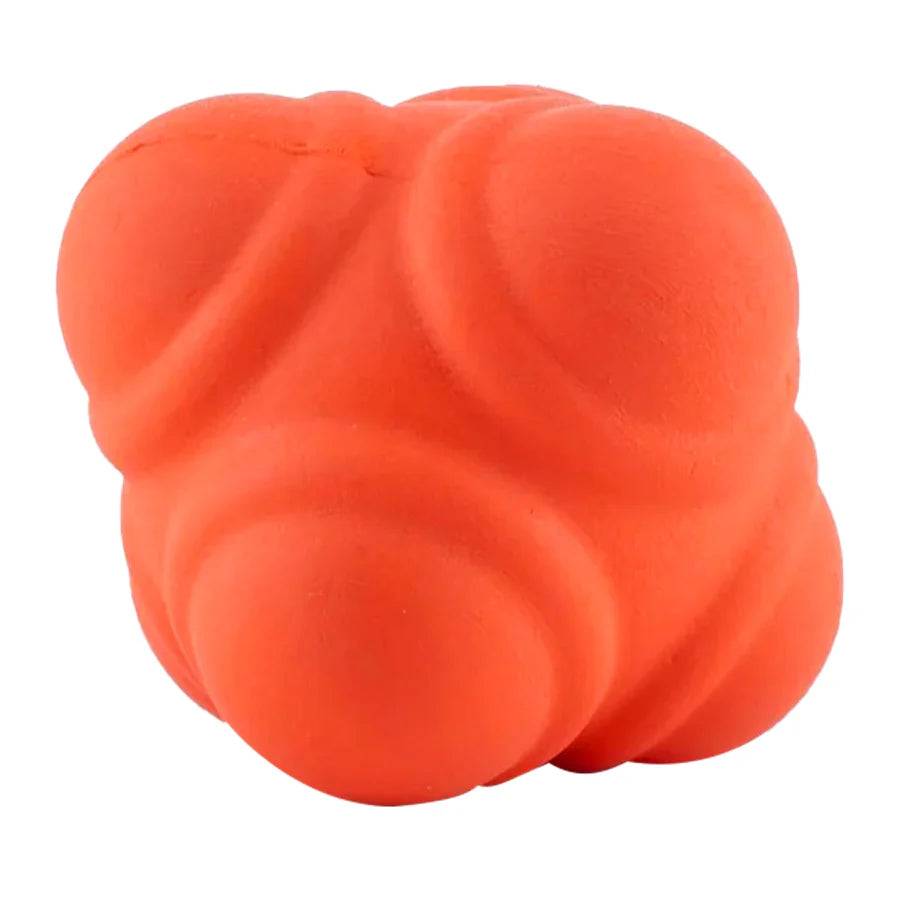 Red Gray Nicolls Catch Reactor Cricket Ball featuring multi-knobbed shape for unpredictable random bounce