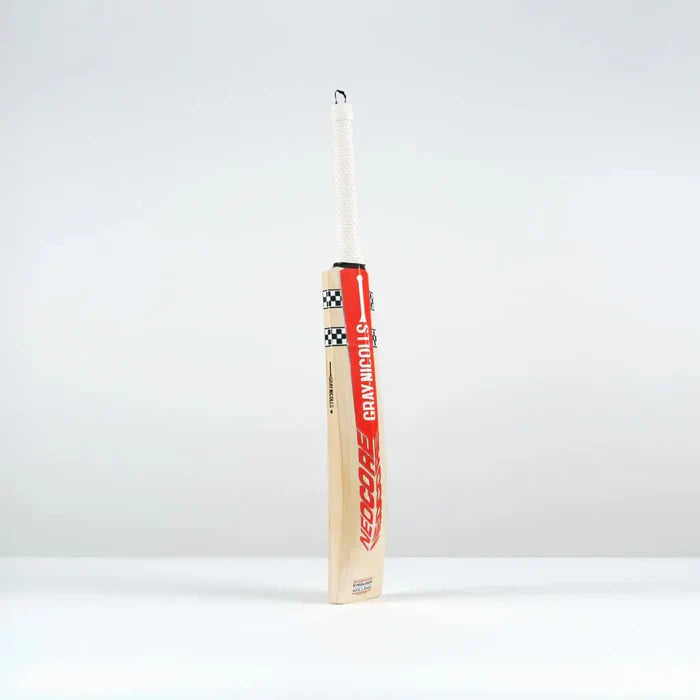 Angled view of flat face structure on Gray Nicolls Neocore 500 English Willow Cricket Bat at Cricketer Point.