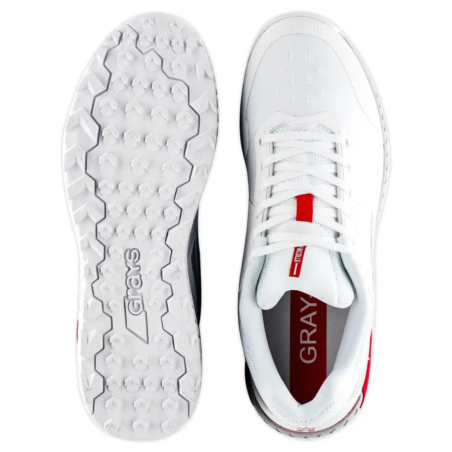 Revo Pro 2.0 batting shoes in action on a cricket pitch, demonstrating stability.