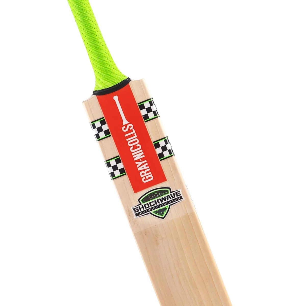 Close-up shot of the clean willow grains and Powercurve face on Gray Nicolls Shock Wave Gen 2.3 5 Star Cricket Bat at Cricketer Point.