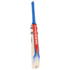 Close-up of semi-oval handle with white TRACTION PRO grip on Gray Nicolls Stratos 1.0 4 Star Cricket Bat.