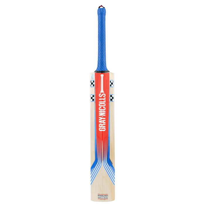 Angled view of Powercurve semi-rounded face on Gray Nicolls Stratos 1.0 4 Star Cricket Bat at Cricketer Point.