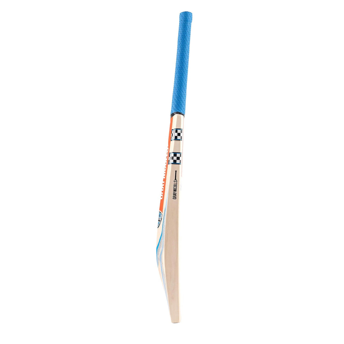 Angled view of Powercurve semi-rounded face on Gray Nicolls Tempesta Gen 1.1 300 Cricket Bat from Cricketer Point.