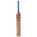 Side profile of Gray Nicolls Tempesta Gen 1.1 300 Cricket Bat displaying thick edges and even-low bow curve.