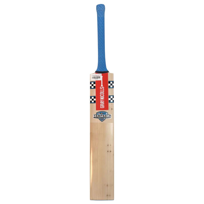 Back view of Gray Nicolls Tempesta Gen 1.1 300 Cricket Bat at Cricketer Point showing duck-bill toe design.