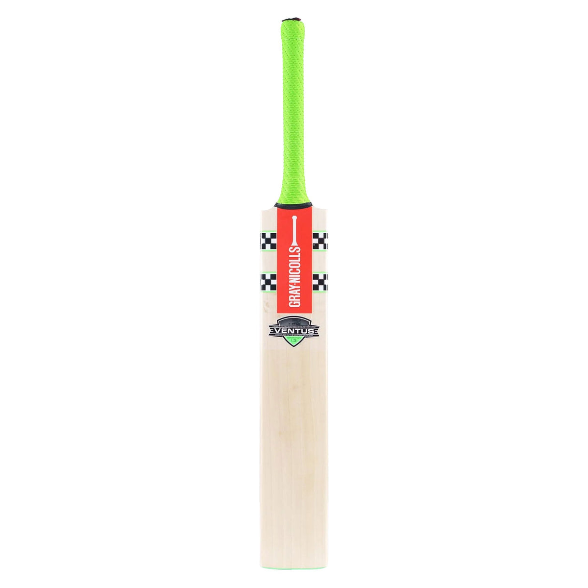 Side profile of Gray Nicolls Ventus 1.3 4 Star Cricket Bat displaying thick edges and even-low bow curve.