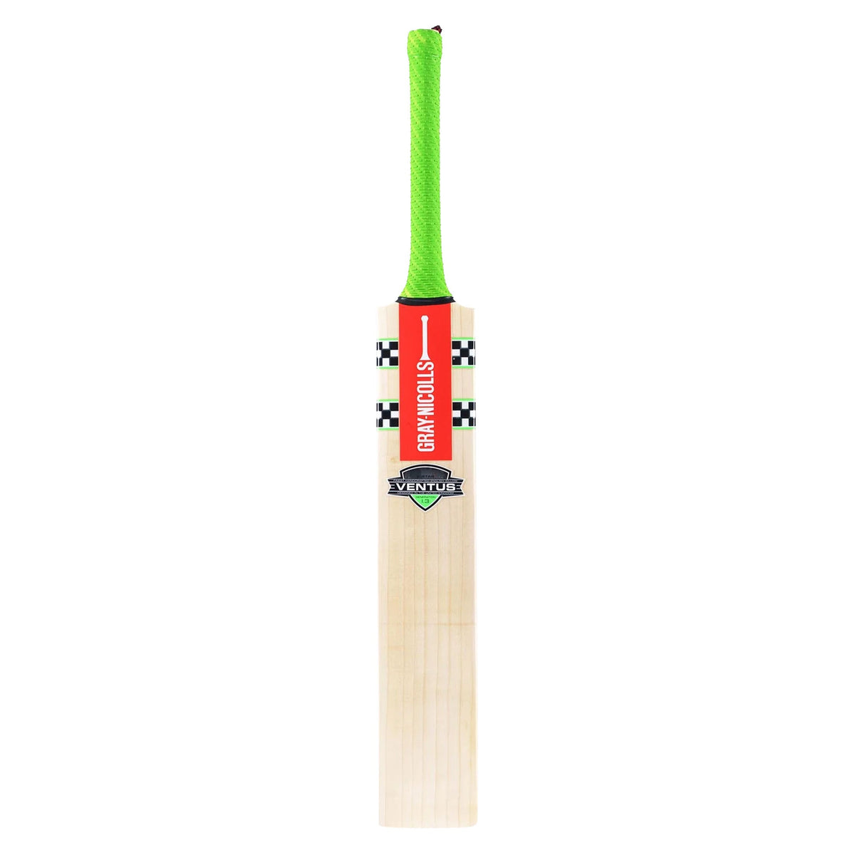 Angled view of Powercurve semi-rounded face on Gray-Nicolls Ventus Gen 1.3 5 Star Cricket Bat at Cricketer Point.