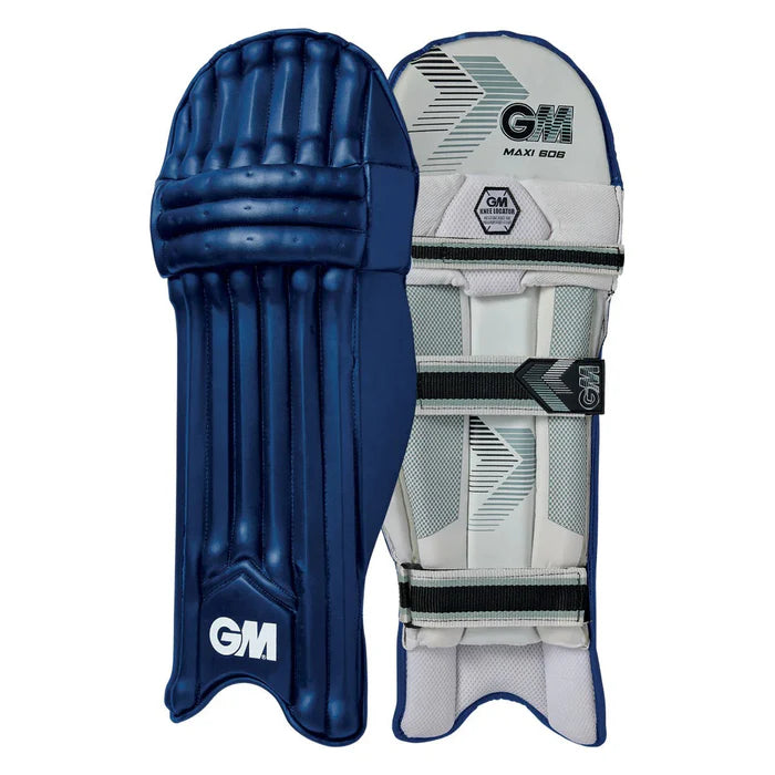 Gunn and Moore Maxi 606 Batting Pads 2026 2 Wide Straps 1 Narrow Strap Secure Fit Stability