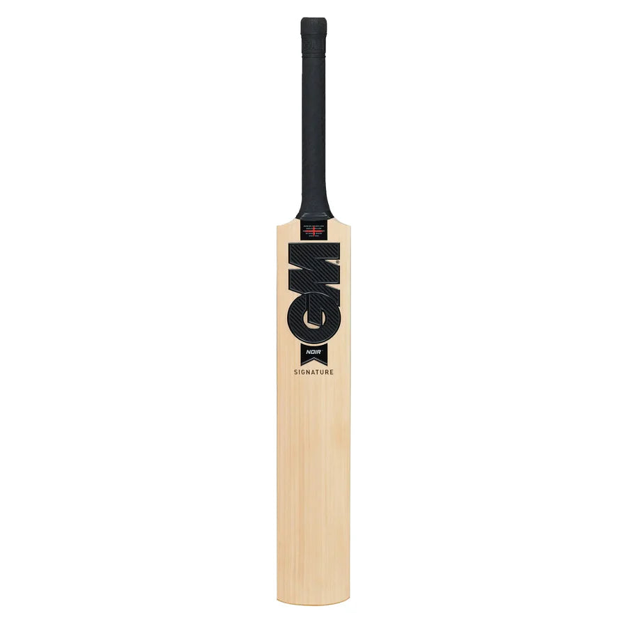 Black GM Fuze grip on Noir Signature English willow bat handle
