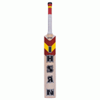  Ihsan HI Tech cricket bat showcasing its concave profile and premium English willow grains.