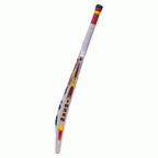 Close-up of the bat's sweet spot and straight grain structure for maximum power.

