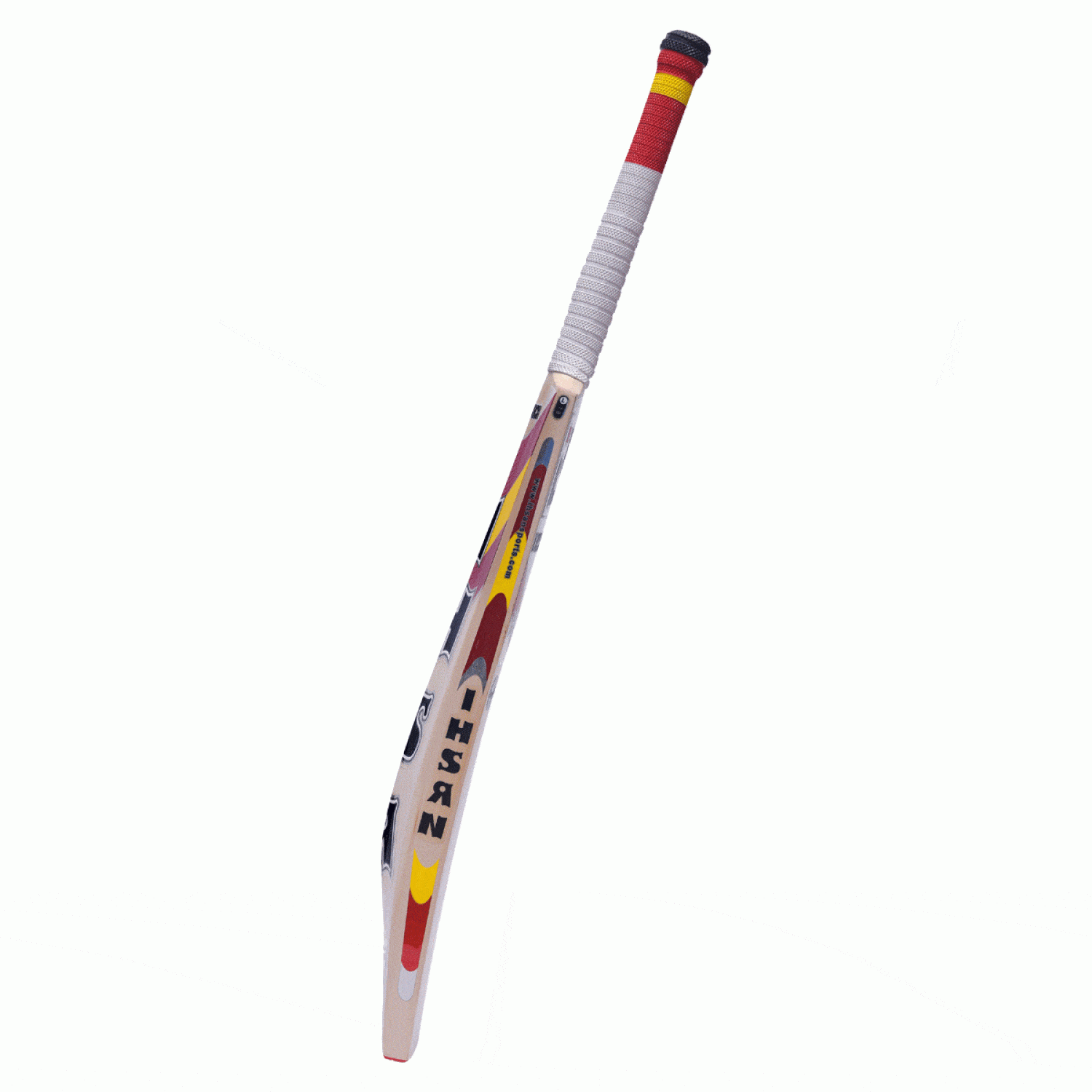 Close-up of the bat's sweet spot and straight grain structure for maximum power.


