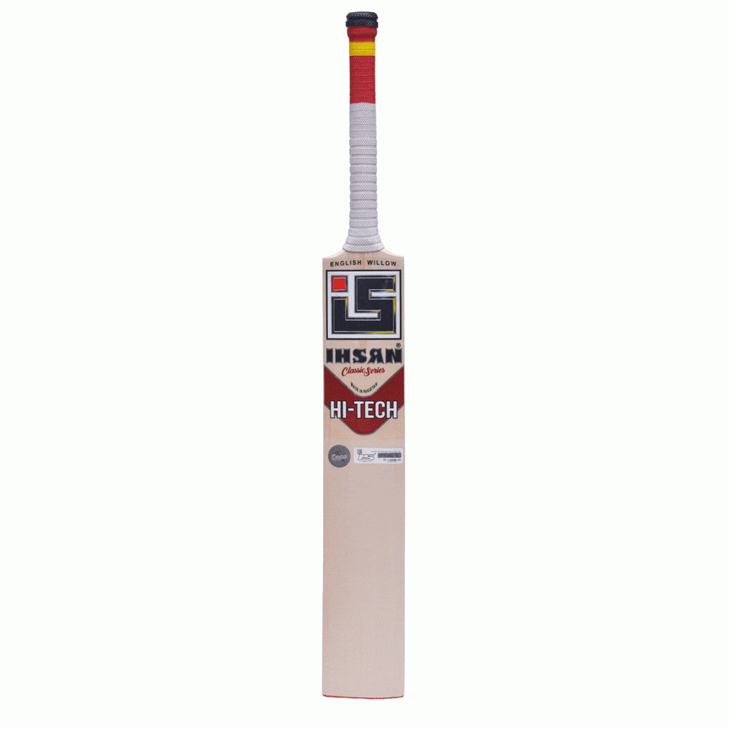  The Ihsan HI Tech bat in a playing position, demonstrating its excellent pick-up and balance.