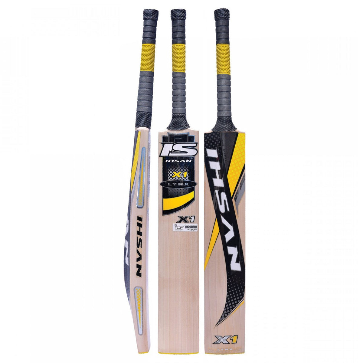 Ihsan Lynx X1 English Willow Cricket Bat with thick edges and premium Grade 1 willow.