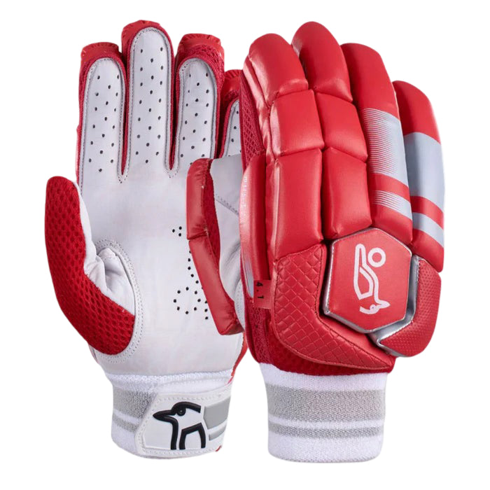 Kookaburra 4.1 T/20 Batting Gloves Red Cricket Batting Equipment