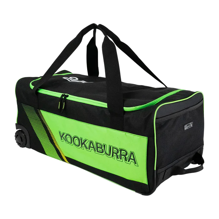 Kookaburra 9500 Wheelie Cricket Bag Black/Neon Green – view 2