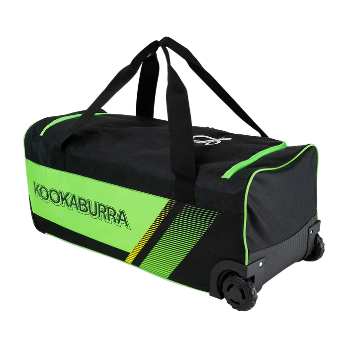 Kookaburra 9500 Wheelie Cricket Bag Black/Neon Green