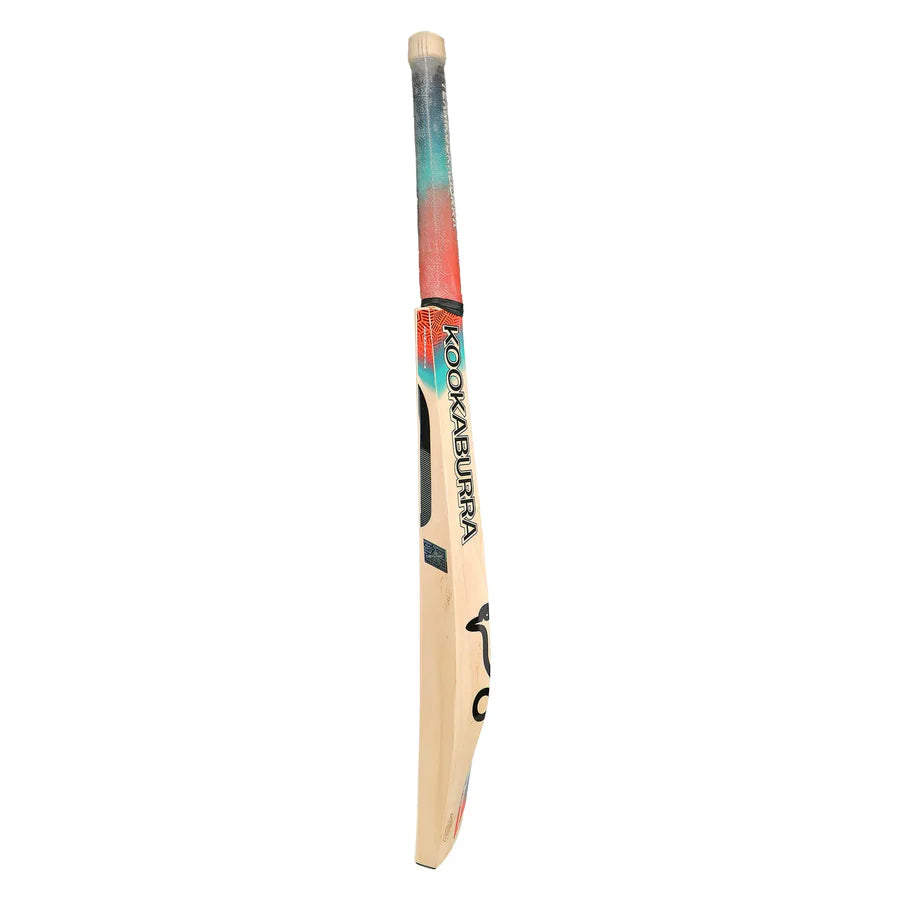 Close-up of the Aura silicon grip on the Kookaburra Aura Pro English Willow Cricket Bat 2025

