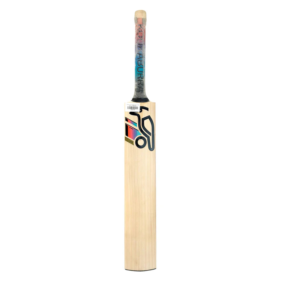 Close-up of the Pro Shield facing protection on the Kookaburra Aura Pro English Willow bat

