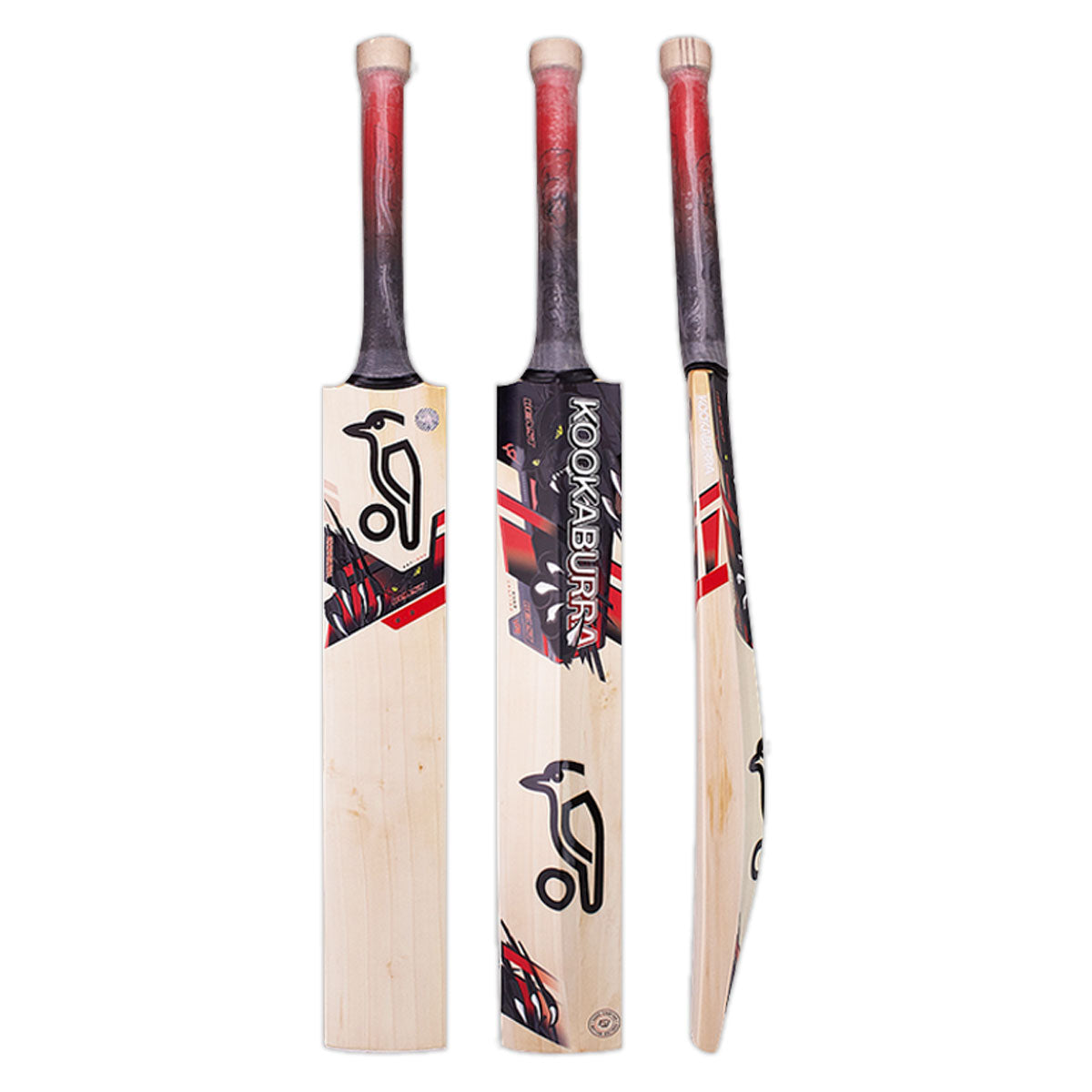 Kookaburra Beast 6.3 English willow cricket bat front view showing clean grains